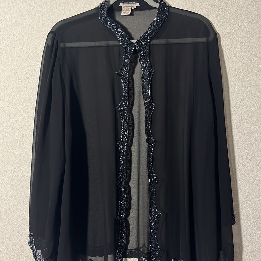 Leslie Fay Evening sheer jacket size 1X